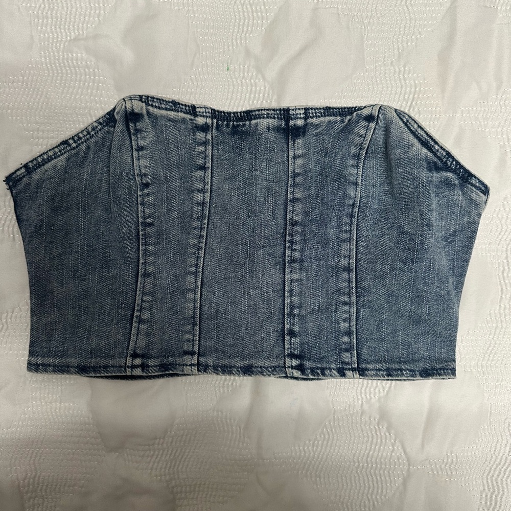 SHEIN Denim Tube Top